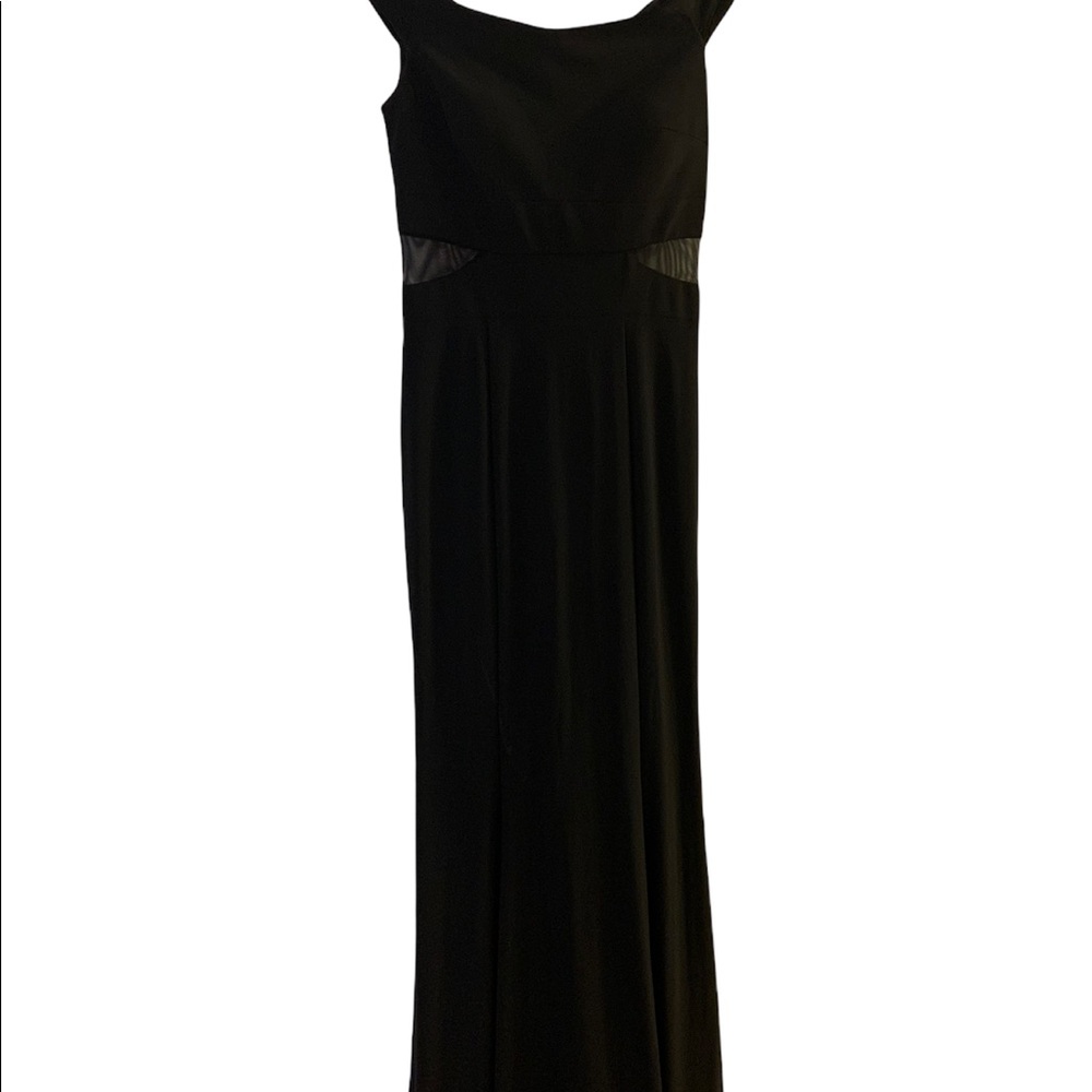 [Xscape] black fit and flare off the shoulder dress